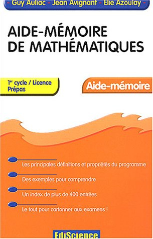 aide-mémoire de mathématiques : 1er cycle / licence prépas