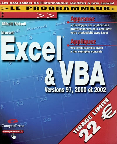 Excel et VBA en 21 jours : versions 97, 2000 et 2002