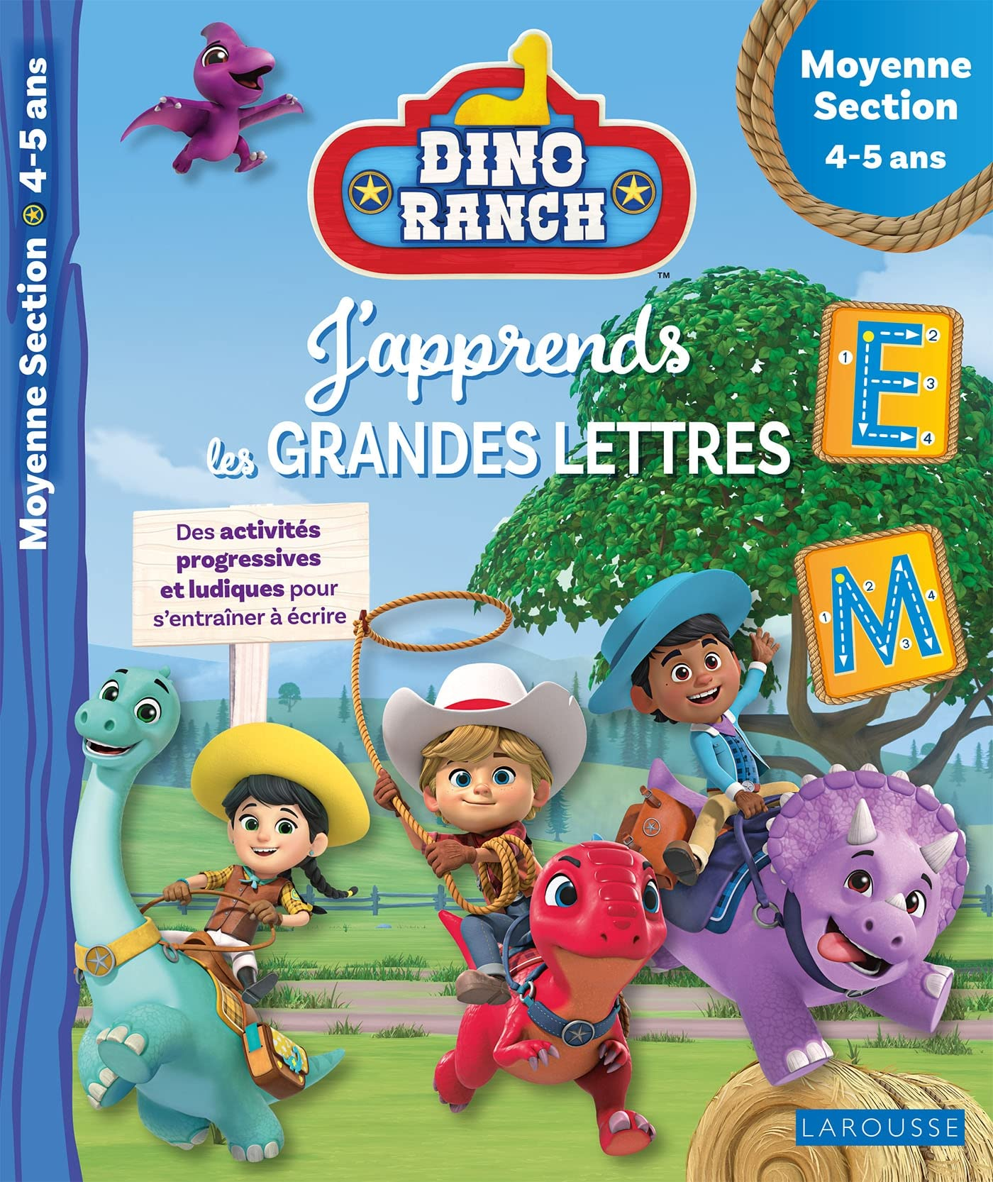 Dino ranch, j'apprends les grandes lettres : des activités progressives et ludiques pour s'entraîner