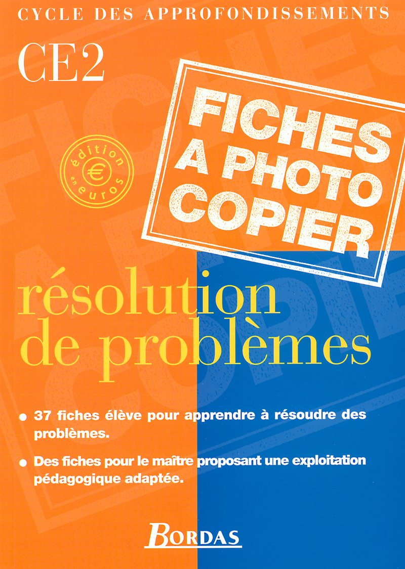 Résolution de problèmes, CE2 : cycle des approfondissements