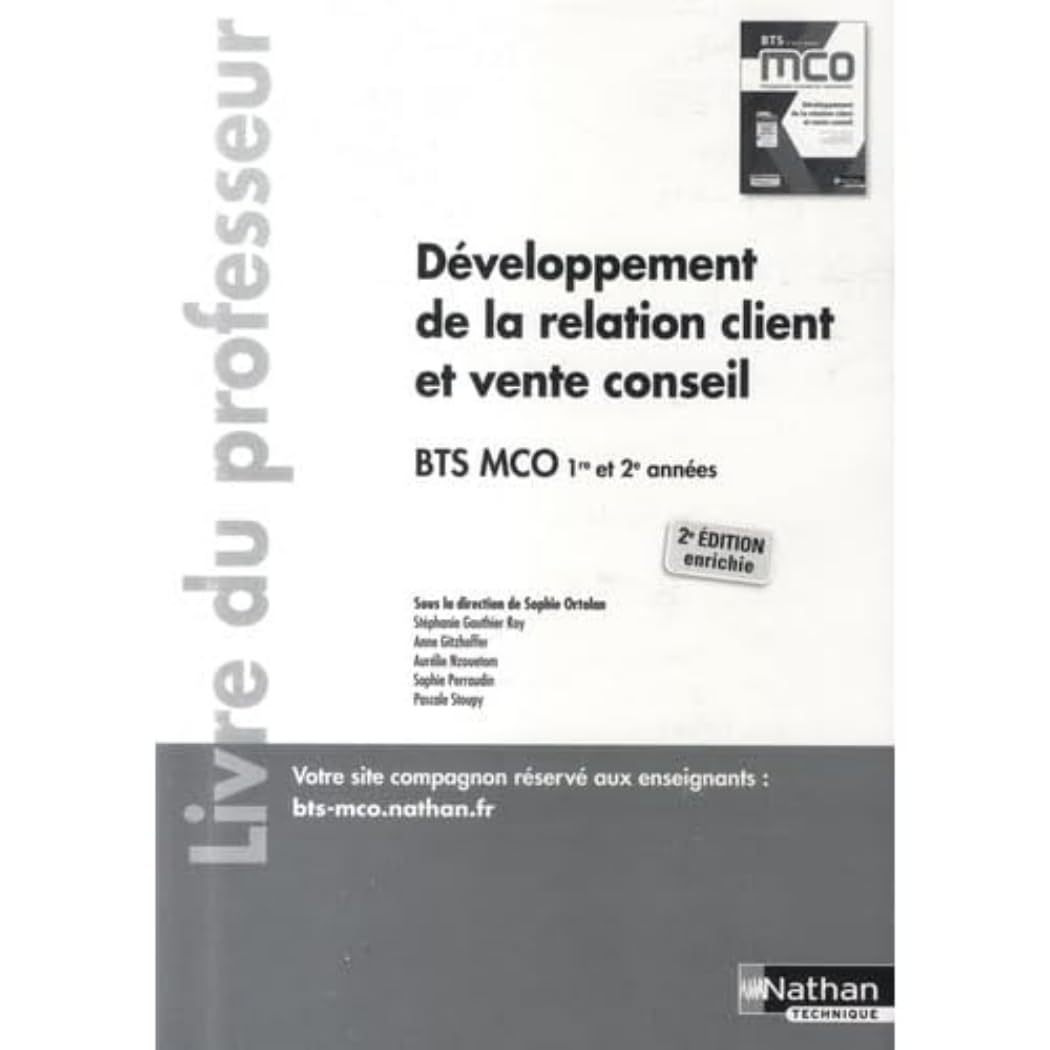 Développement de la relation client et vente conseil - BTS 1 et 2 MCO - Professeur - 2023