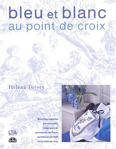 Bleu et blanc au point de croix