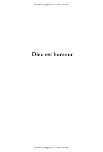 dieu est humour
