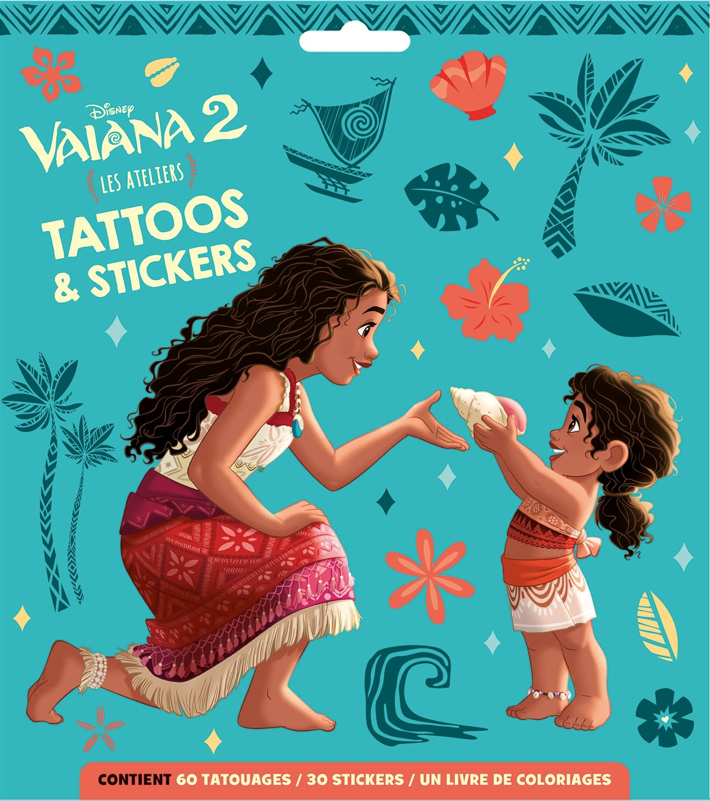 VAIANA 2 : Pochette plate : Tattoos et Stickers - Disney