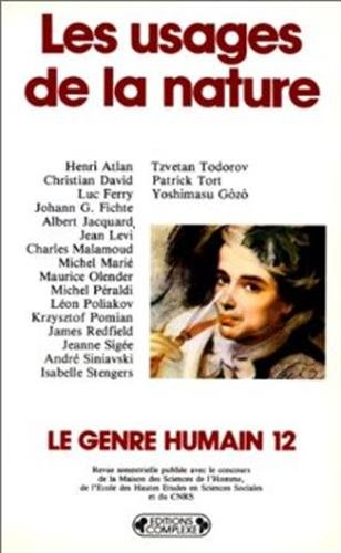 genre humain 12 usages de la nature