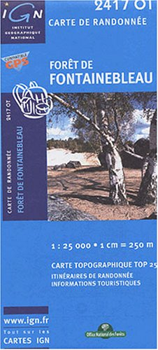 Carte de randonnée : Forêt de Fontainebleau