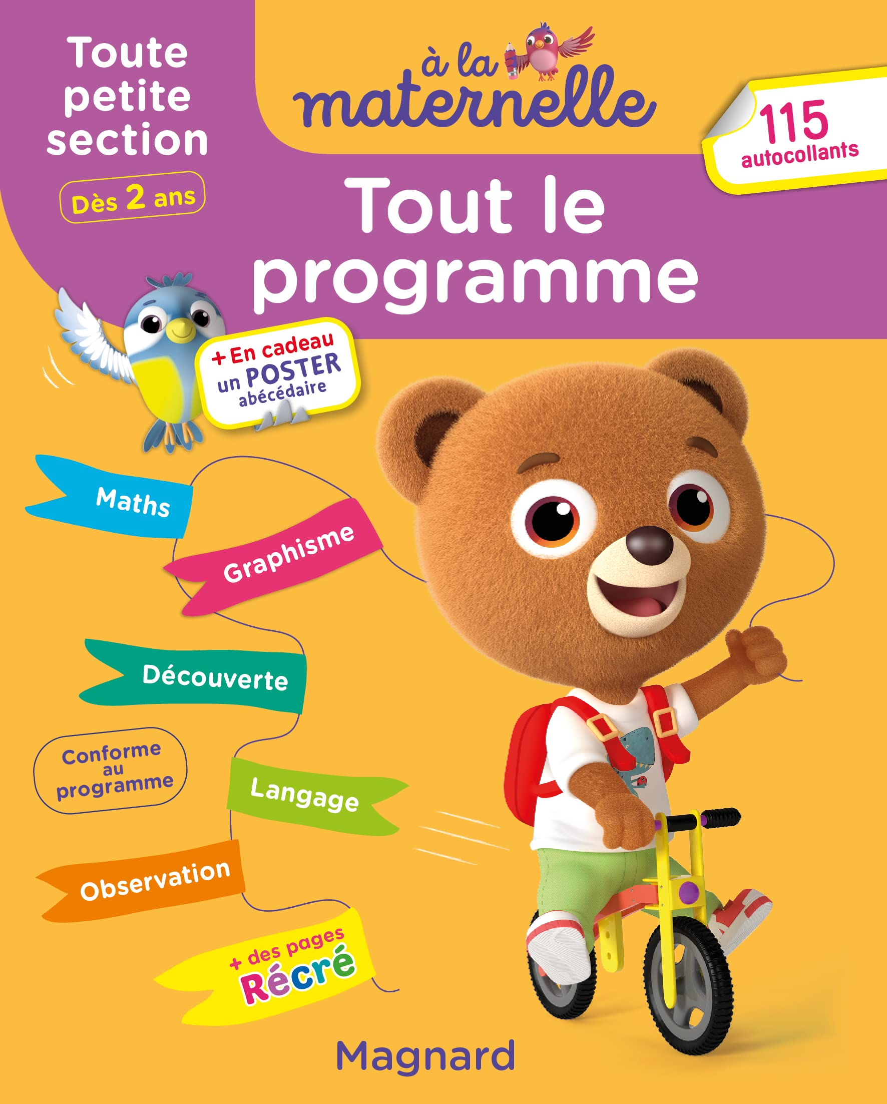 A la maternelle, toute petite section, dès 2 ans : tout le programme