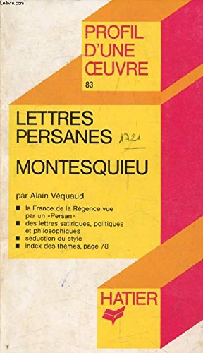 montesquieu. lettres persanes