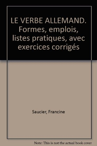 saucier/verbe allemand    (ancienne edition)