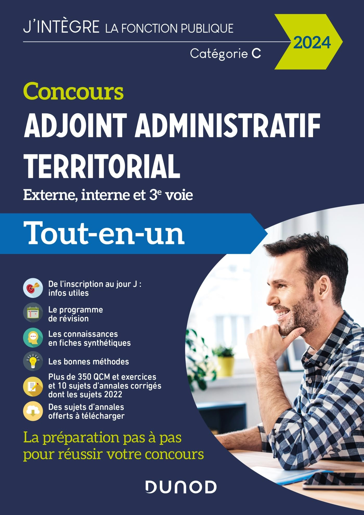 Concours adjoint administratif territorial : externe, interne et 3e voie, catégorie C : tout-en-un, 