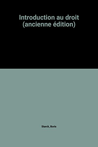introduction au droit (ancienne édition)