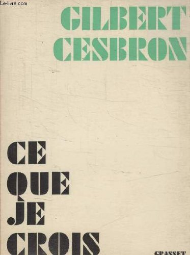 ce que je crois
