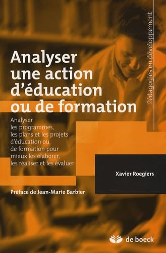 Analyser une action d'éducation ou de formation