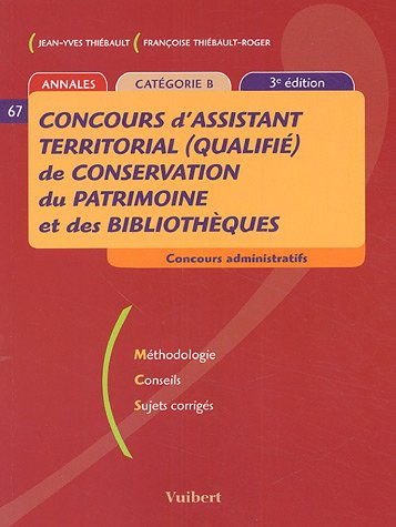 annales concours d'assistant territorial (qualifié) de conservation du patrimoine et des bibliothèqu