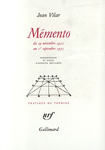 mémento : du 29 novembre 1952 au 1er septembre 1955