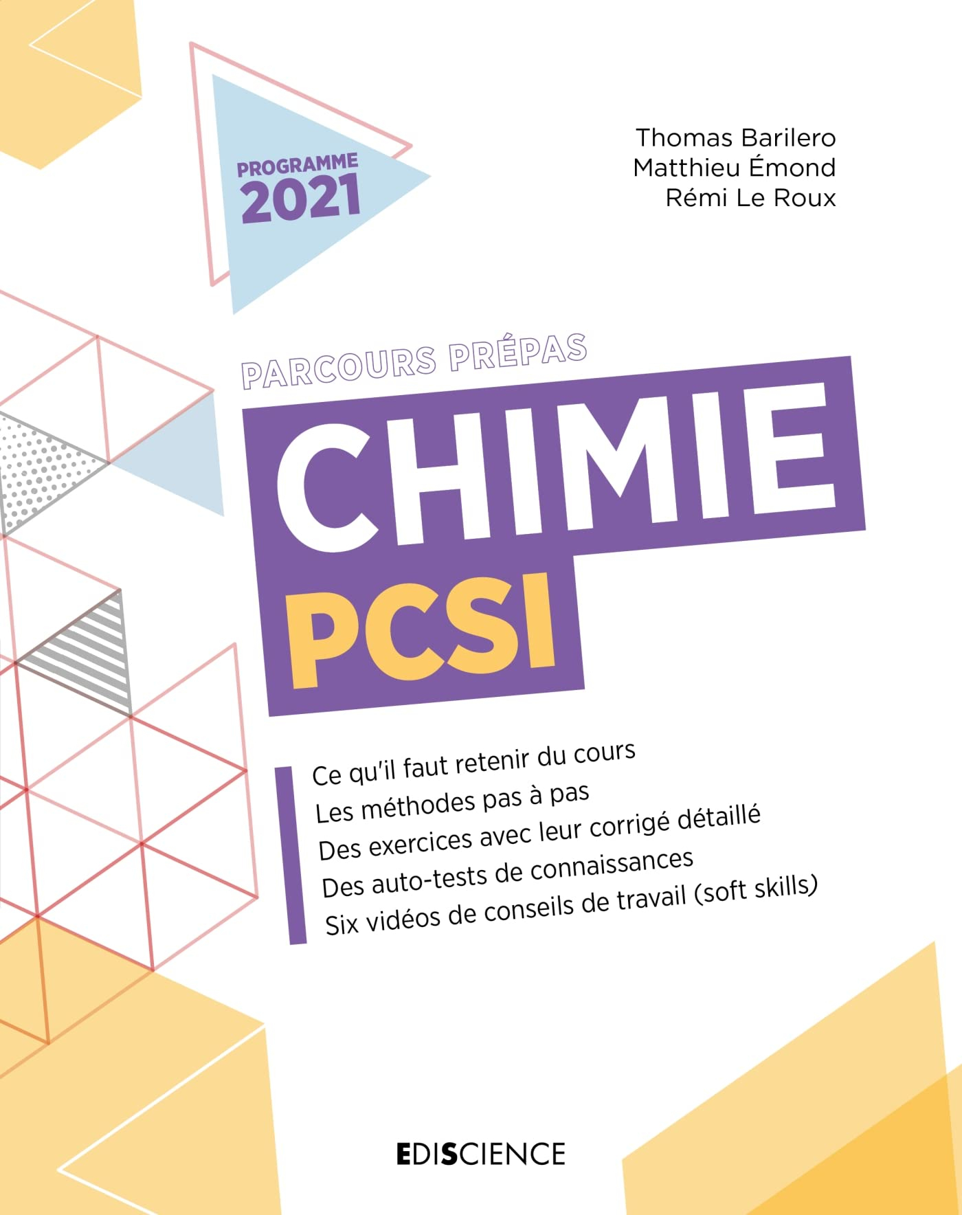 Chimie PCSI : parcours prépas : programme 2021