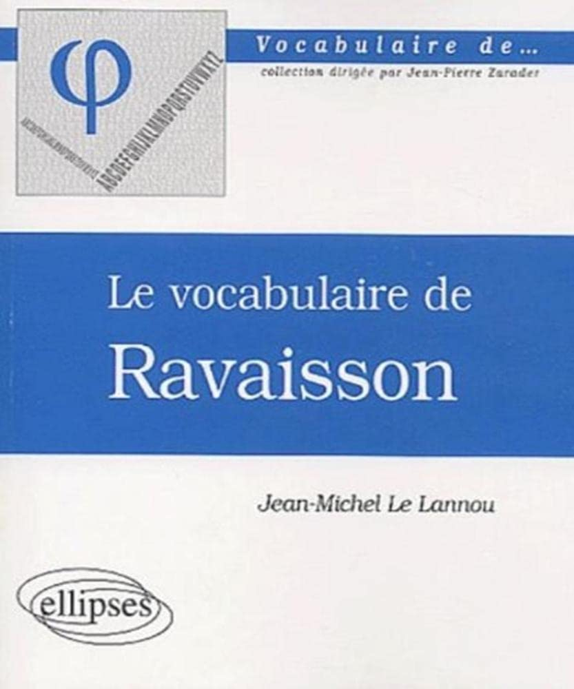Le vocabulaire de Ravaisson