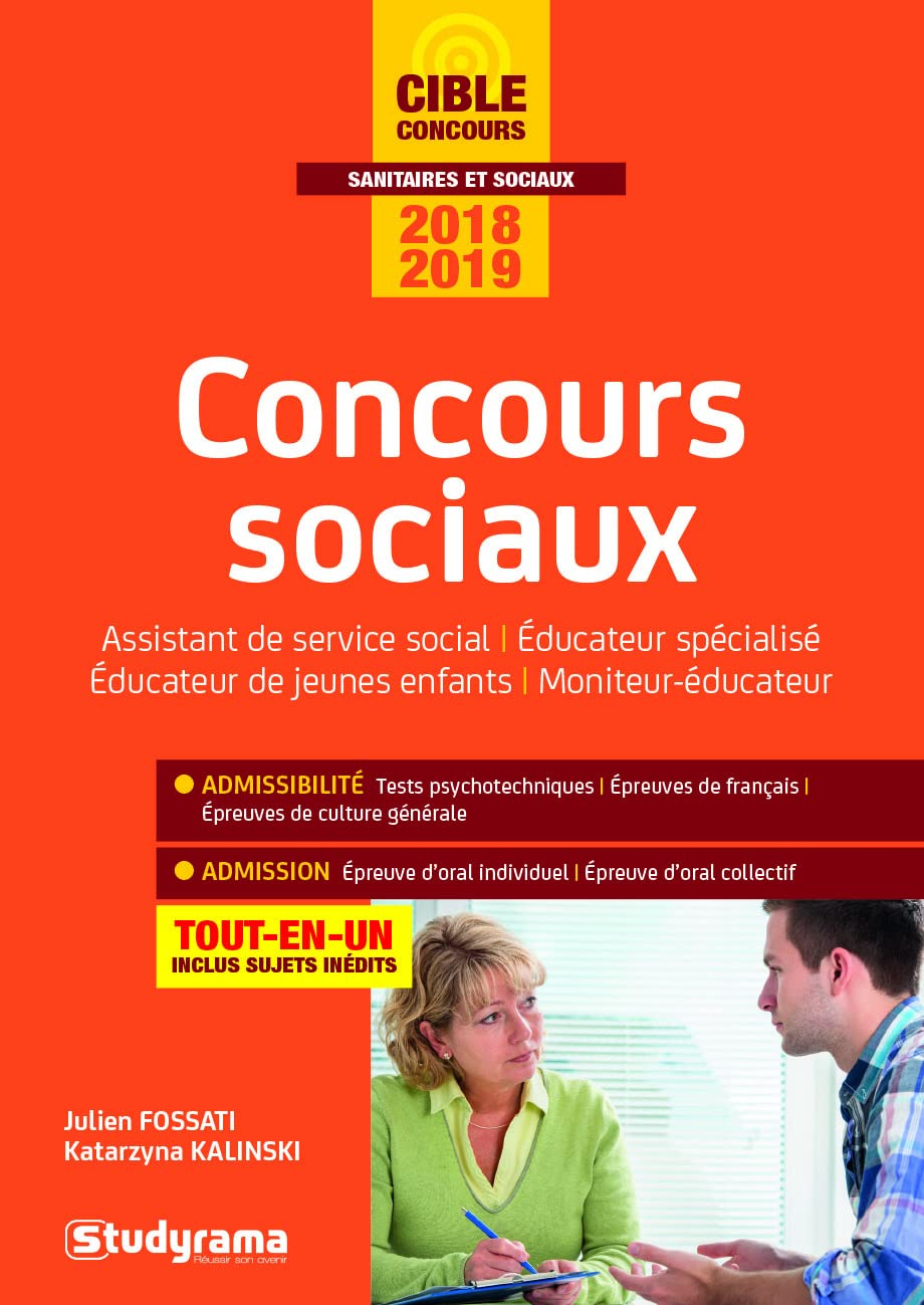 Concours sociaux : assistant de service social, éducateur spécialisé, éducateur de jeunes enfants, m