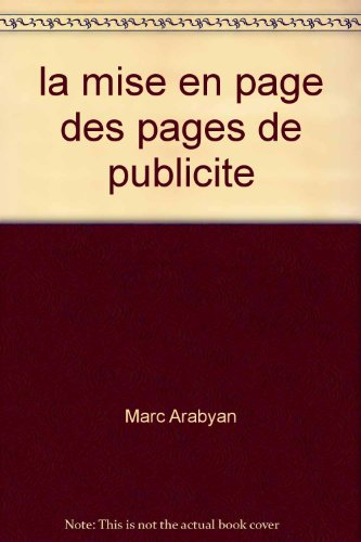 La mise en page des pages de publicité
