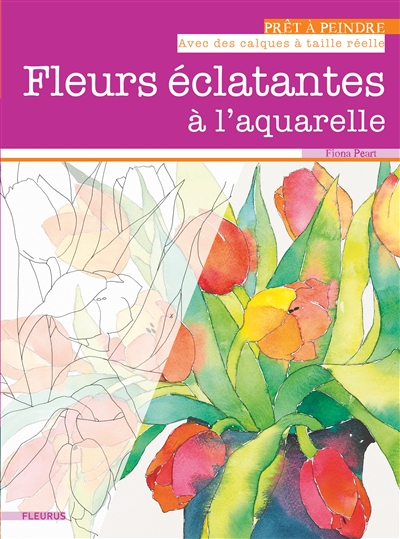 Fleurs éclatantes à l'aquarelle