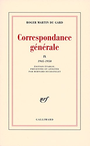 Correspondance générale. Vol. 09. 1945-1950