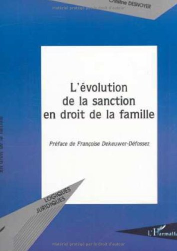 L'évolution de la sanction en droit de la famille