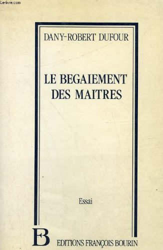 Le Bégaiement des maîtres