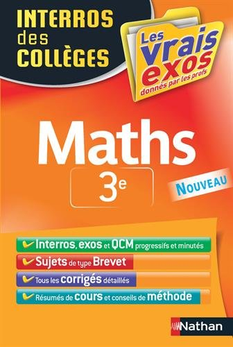Maths 3e : les vrais exos donnés par les profs