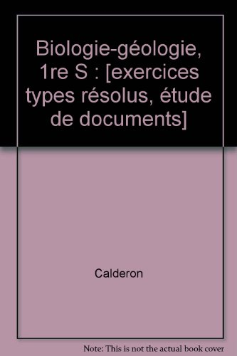 Biologie, géologie : 1re S