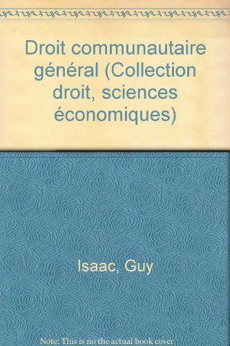 droit communautaire général