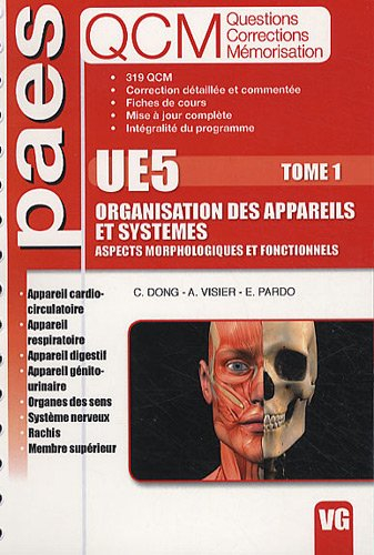 UE5 organisation des appareils et systèmes : aspects morphologiques et fonctionnels : QCM questions 