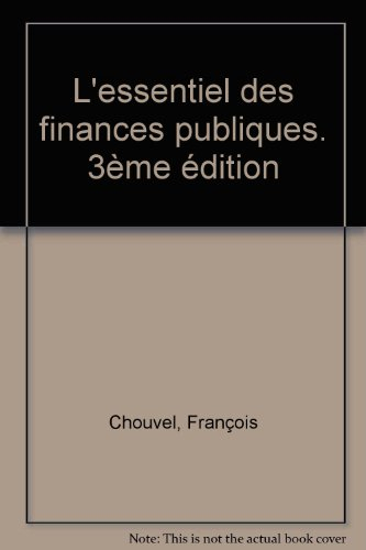 l'essentiel des finances publiques