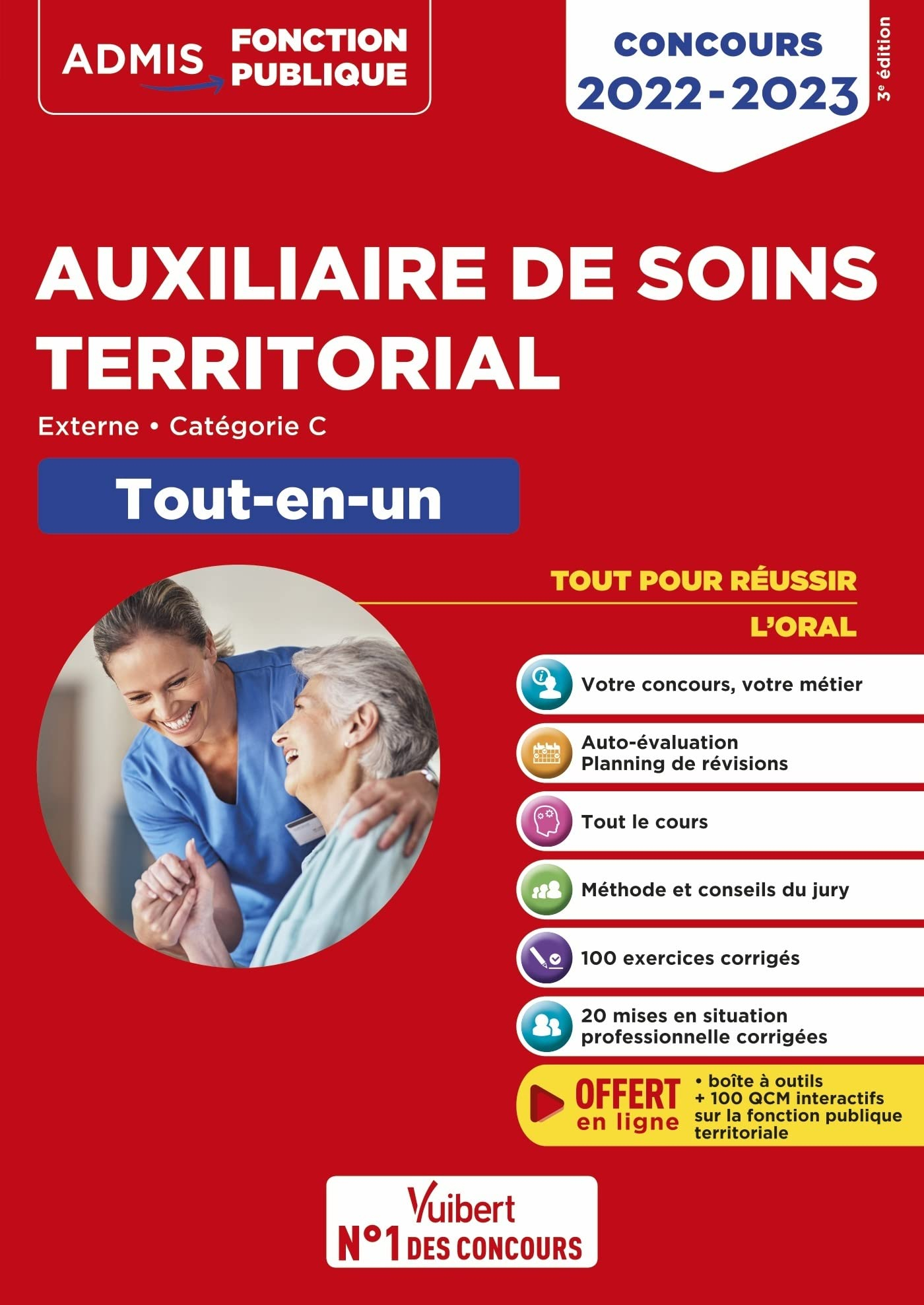 Auxiliaire de soins territorial : externe, catégorie C : tout-en-un, concours 2022-2023