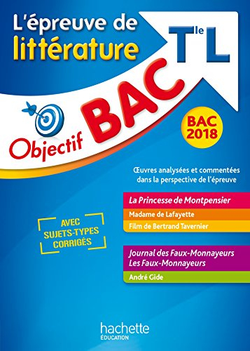 L'épreuve de littérature terminale L, bac 2018 : La princesse de Montpensier, Madame de Lafayette, f
