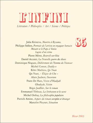 Infini (L'), n° 85