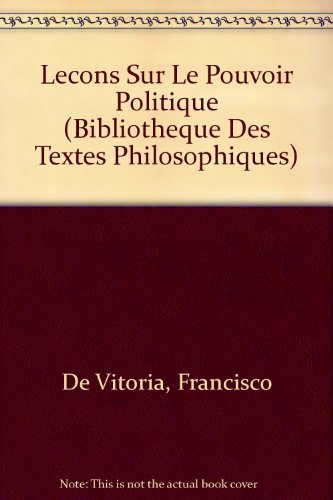leçon sur le pouvoir politique