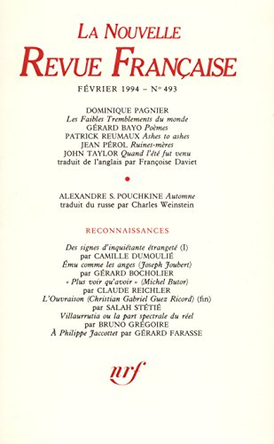 Nouvelle revue française, n° 493