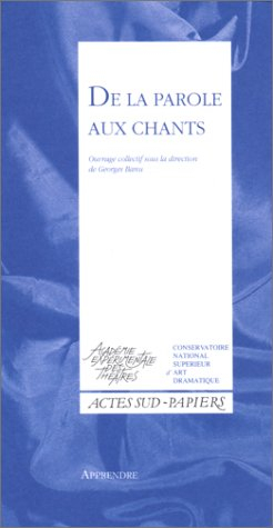 De la parole au chant