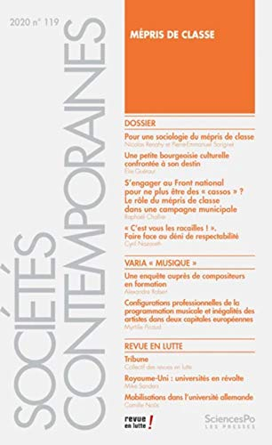 Sociétés contemporaines, n° 119. Mépris de classe