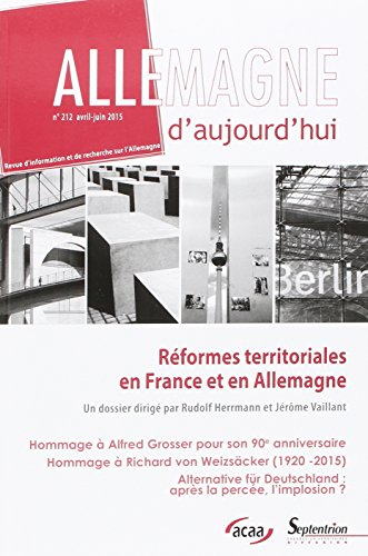 Allemagne d'aujourd'hui, n° 212. Réformes territoriales en France et en Allemagne
