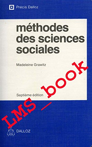 méthodes des sciences sociales (précis dalloz)