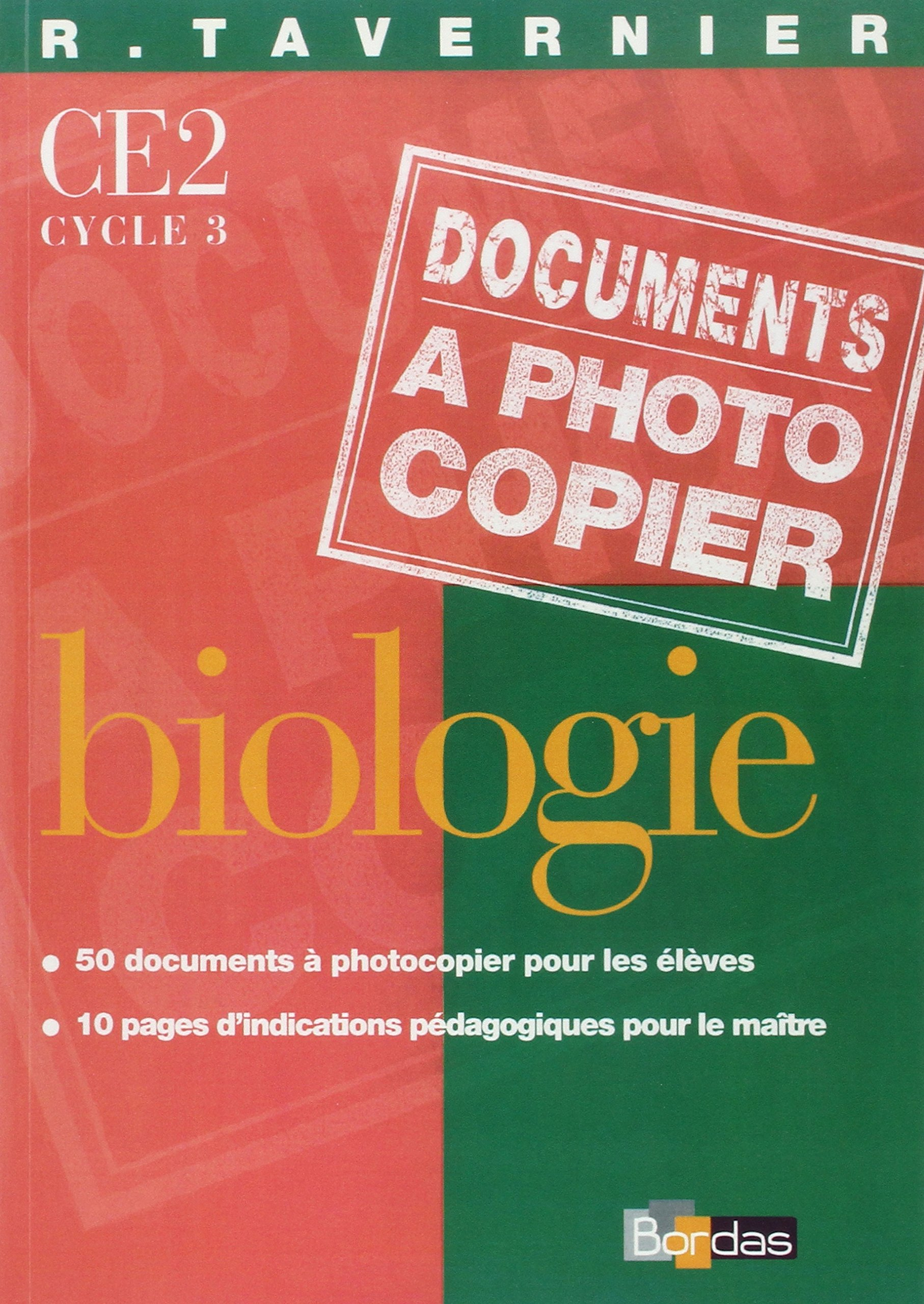 Documents à photocopier : Biologie CE2, cycle 3