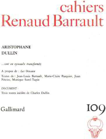 cahiers renaud barrault, numéro 109. métamorphoses, images, utopies