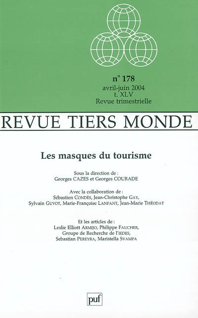 Tiers-monde, n° 178. Les masques du tourisme