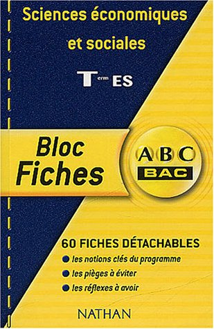Sciences économiques et sociales, terminale ES : programme 2003