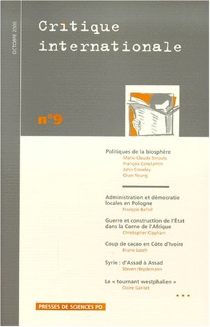 la critique internationale, numéro 9