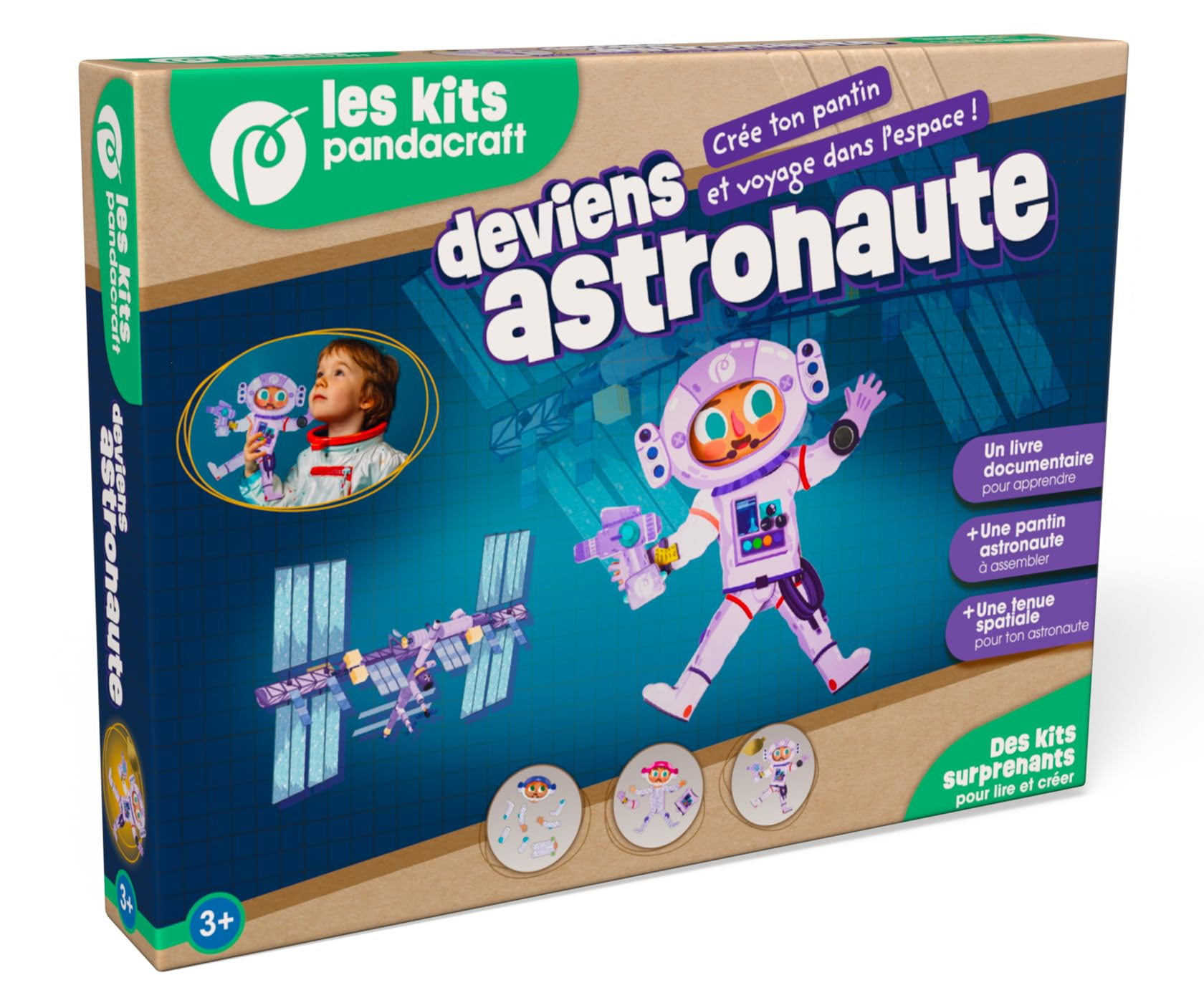 Deviens astronaute : Kit Pandacraft dès 3 ans : Crée ton astronaute et réalise des missions dans l'e