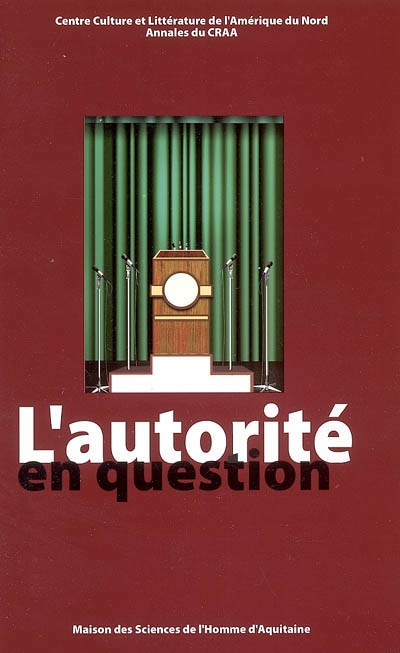 Annales du CRAA, n° 29. L'autorité en question