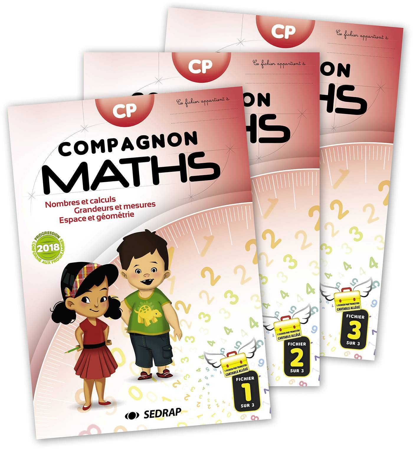 Compagnon maths CP : nombres et calculs, grandeurs et mesures, espace et géométrie : progression con