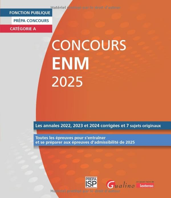 ENM, concours 2025 : catégorie A
